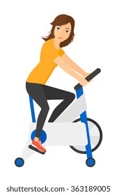 Woman doing cycling exercise.