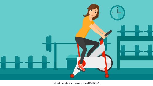 Woman doing cycling exercise.