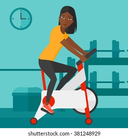 Woman doing cycling exercise.