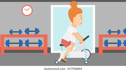 Woman doing cycling exercise.