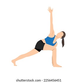 Horizon Lunge Pose Yoga Workout. Healthy Lifestyle Vector Illustration  Stock Vector - Illustration of exercise, human: 211035445