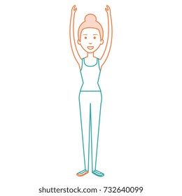 woman doing exercise character