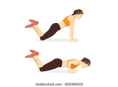 Fit and strong woman doing push ups stock photo (141845) - YouWorkForThem