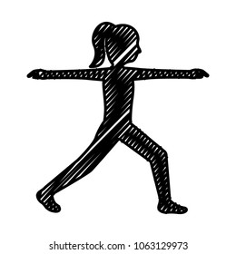 woman doing exercise silhouette