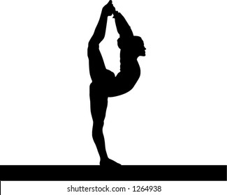 woman doing gymnastics