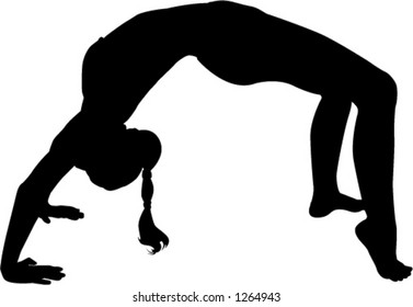 woman doing gymnastics