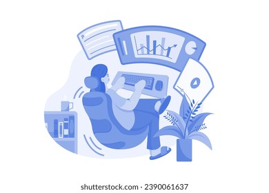 Woman Doing Multitasking While Working From Home