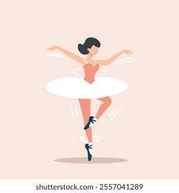 woman doing one of the ballet movements