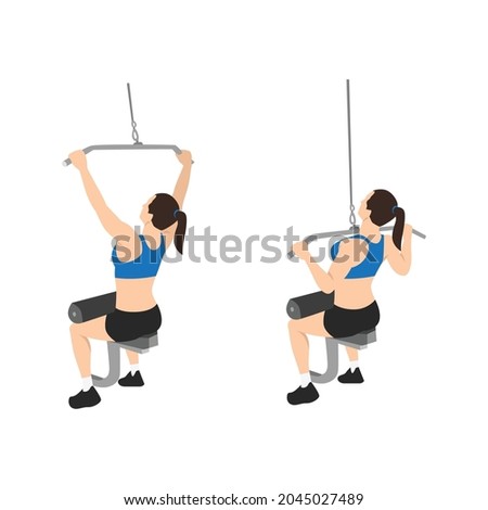 Similar – Image, Stock Photo Female training with pulldown machine