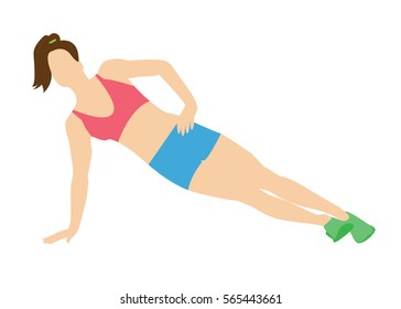 Woman doing side plank