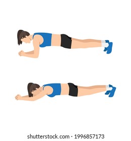 Woman doing Slider body saw exercise. Flat vector illustration isolated on white background