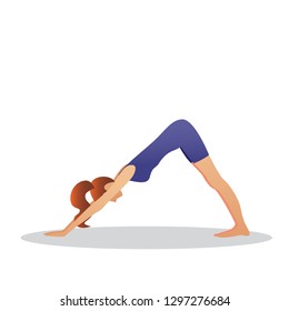 Woman doing some yoga. Vector based illustration