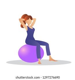Woman doing some yoga. Vector based illustration