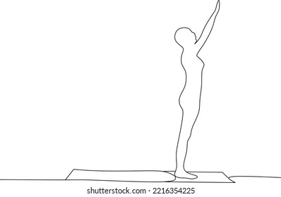Woman doing sport, yoga pose 
