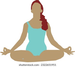 Woman Doing Yoga 2 Vector Illustration