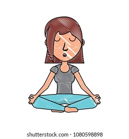 woman doing yoga