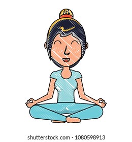 woman doing yoga
