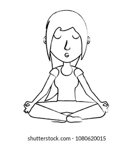 woman doing yoga