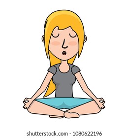 woman doing yoga