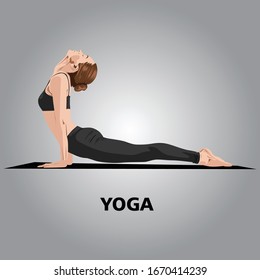 
the woman is doing yoga