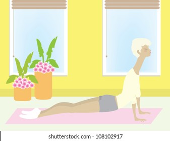 Woman Doing Yoga Alone
