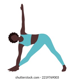 Woman doing yoga exercise isolated on white background