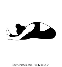 Woman doing yoga exercises. Healthy lifestyle - Vector