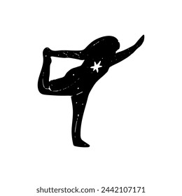 woman doing yoga. Healthy lifestyle. pilates pose vector silhouette illustrations design isolated on white background