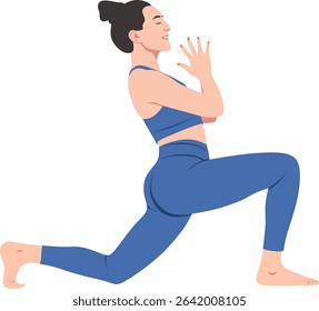 A Woman Doing Yoga Lunge Pose