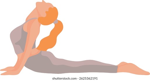 woman doing yoga moves at home
