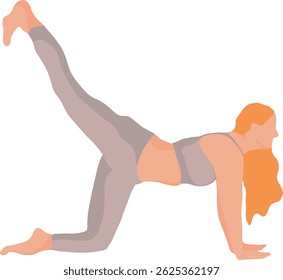 woman doing yoga moves at home