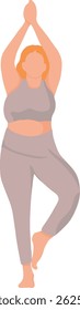 woman doing yoga moves at home