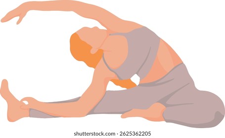 woman doing yoga moves at home