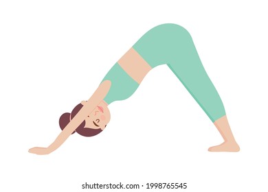 woman doing yoga on background