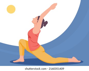 Woman doing yoga, Physical practice