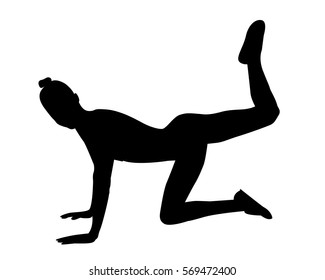 Woman doing yoga or pilates. Stretching exercises.