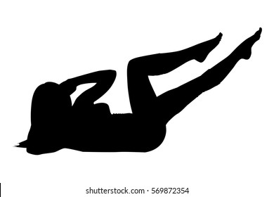 Woman doing yoga or pilates. Stretching exercises.