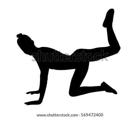 Woman doing yoga or pilates. Stretching exercises.