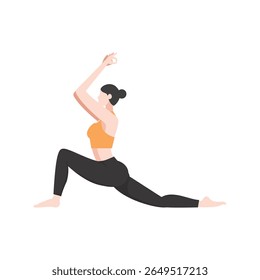 Woman Doing Yoga Pose – Fitness and Wellness Illustration