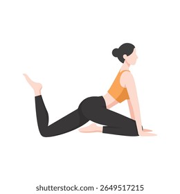 Woman Doing Yoga Pose – Fitness and Wellness Illustration