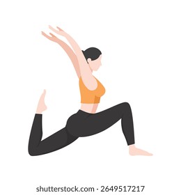 Woman Doing Yoga Pose – Fitness and Wellness Illustration