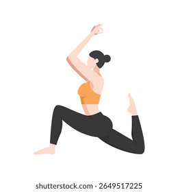 Woman Doing Yoga Pose – Fitness and Wellness Illustration