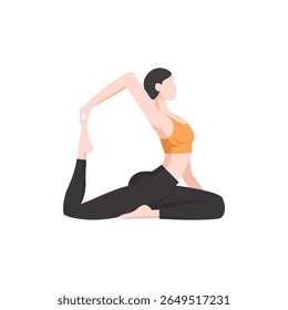 Woman Doing Yoga Pose – Fitness and Wellness Illustration