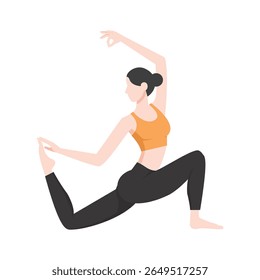 Woman Doing Yoga Pose – Fitness and Wellness Illustration
