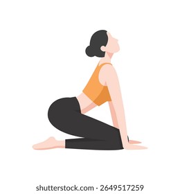 Woman Doing Yoga Pose – Fitness and Wellness Illustration