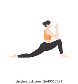Woman Doing Yoga Pose – Fitness and Wellness Illustration