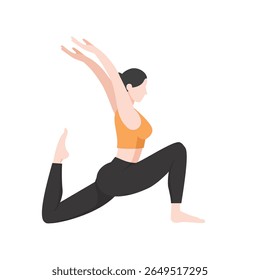 Woman Doing Yoga Pose – Fitness and Wellness Illustration