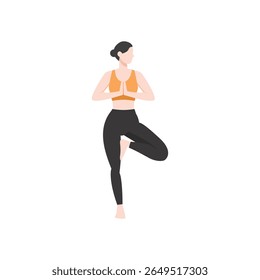 Woman Doing Yoga Pose – Fitness and Wellness Illustration