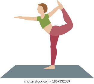 Woman doing yoga pose - illustration