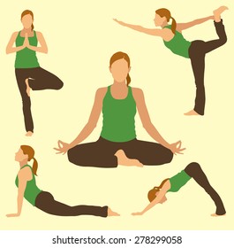 Woman Doing Yoga Poses